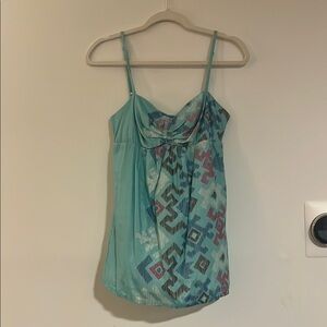 Stylish Women's Blue Patterned Top